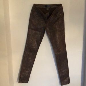 Faux leather pants
